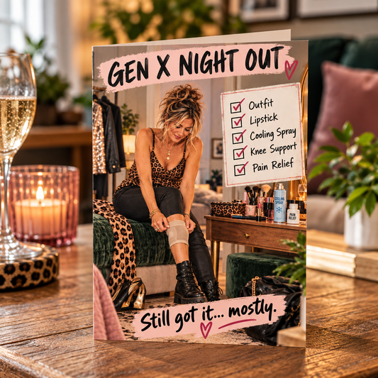 Gen X Birthday Card: Humorous Getting Old Joke, 40th 50th Birthday Greeting