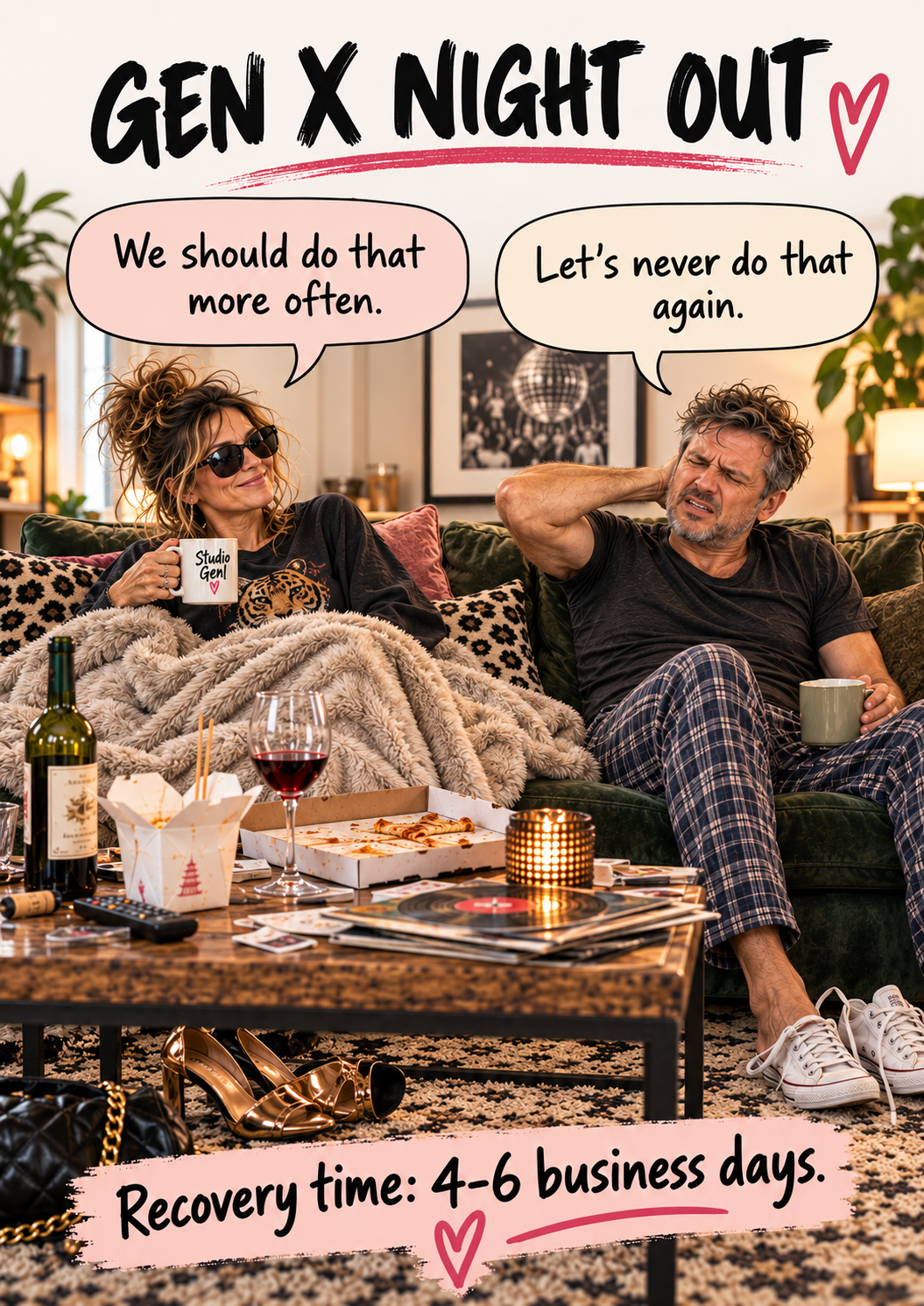 Gen X Birthday Card – Morning After Humor, Recovery Time (4–6 Business Days)