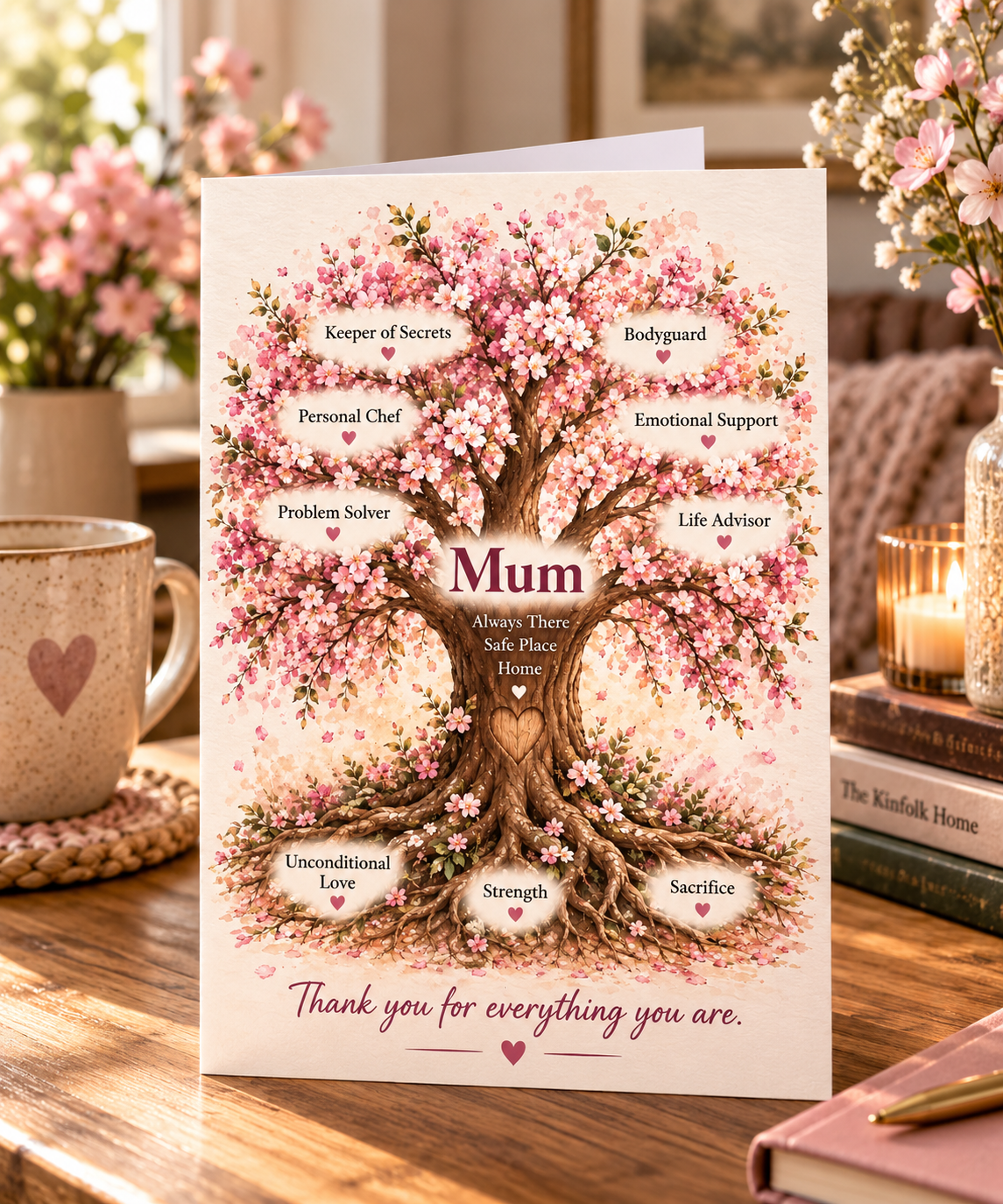 Mum Tree of Life Card: Birthday, Mother's Day, Thank You – Sentimental Greeting