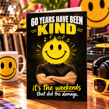 Age Birthday Card | Gen X Rave Music Lover Gift