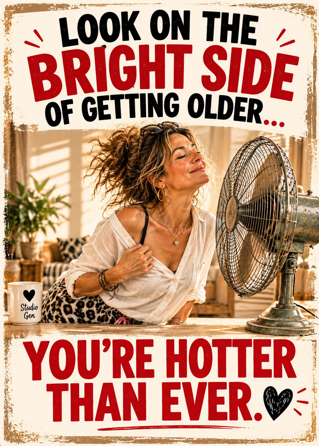 Funny Menopause Card, You're Hotter Than Ever, Gen X Humour Card, birthday Card For Her, menopause Gift