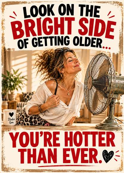 Funny Menopause Card, You're Hotter Than Ever, Gen X Humour Card, birthday Card For Her, menopause Gift
