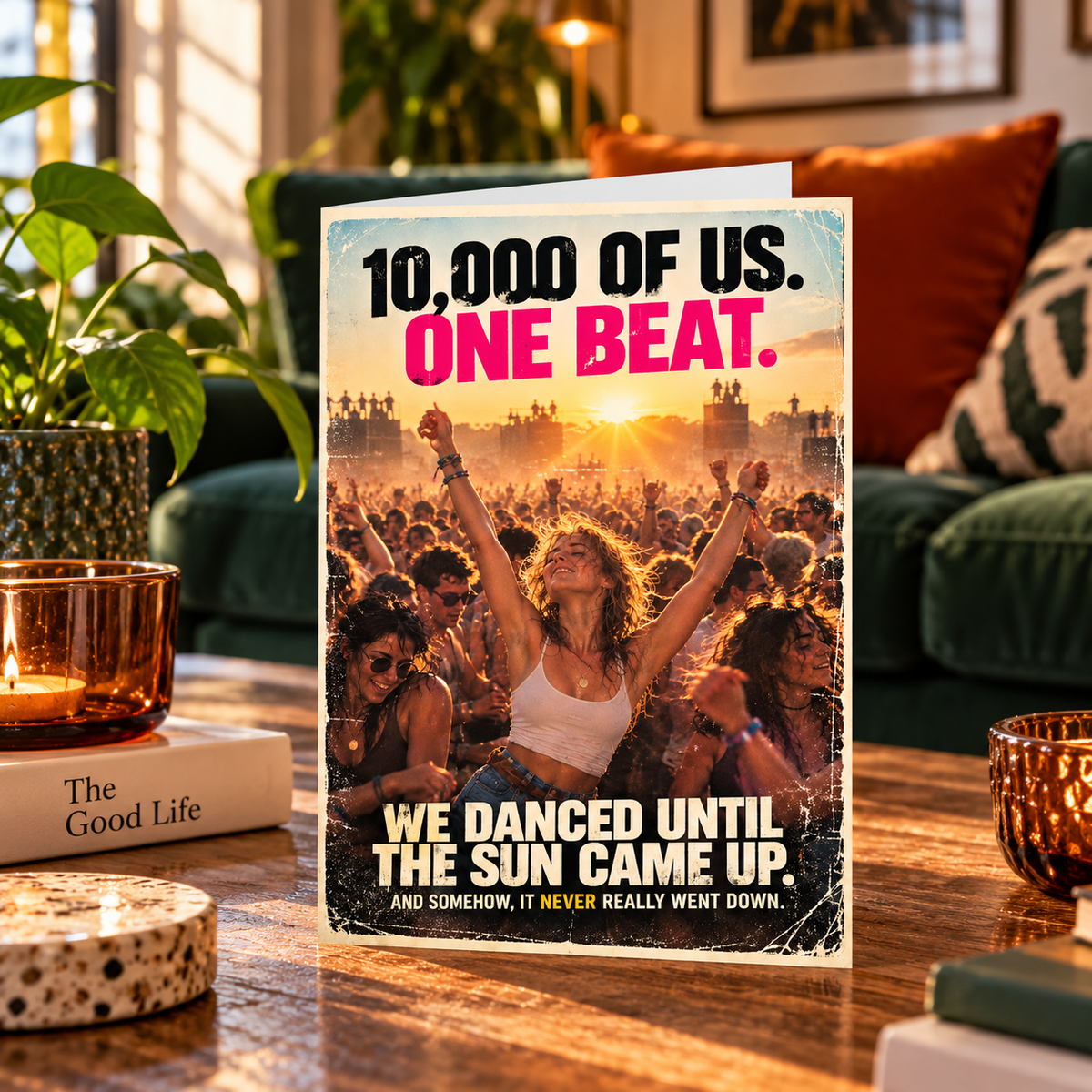 Rave Culture Greeting Card, 90s Clubbing Nostalgia, Music Lovers (A5 Card)