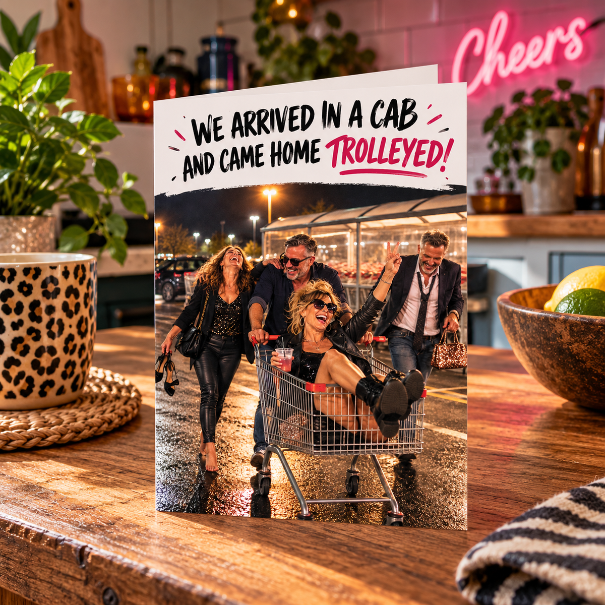 Gen X Birthday Card: Arrived in Cab, Came Home Trolleyed Humour