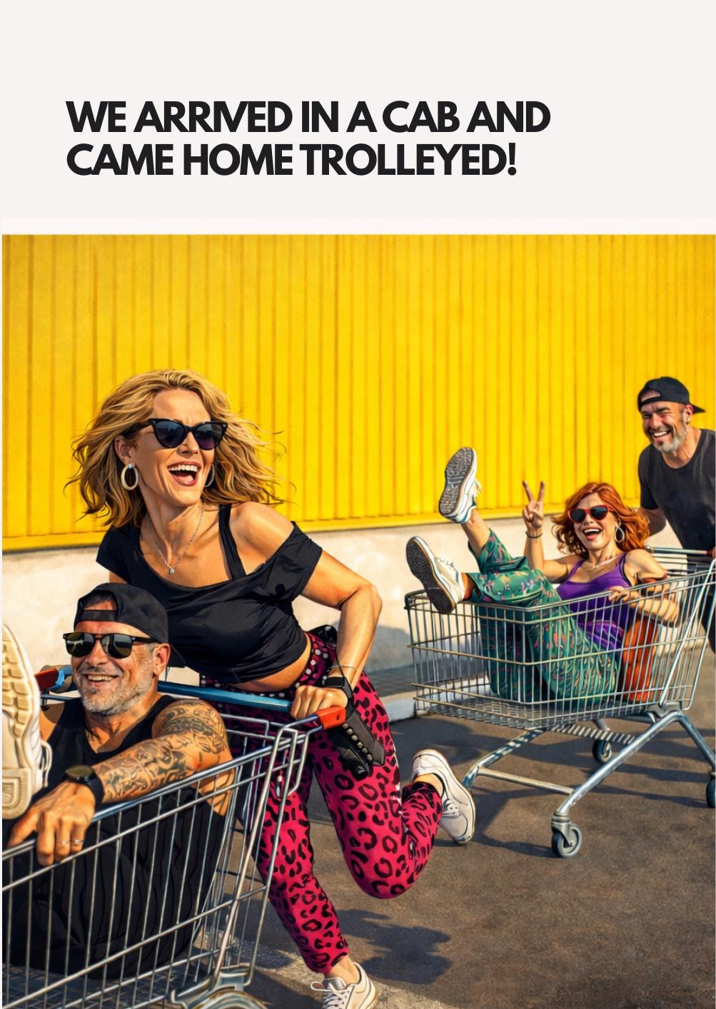 Gen X Birthday Card: Arrived in Cab, Came Home Trolleyed Humour