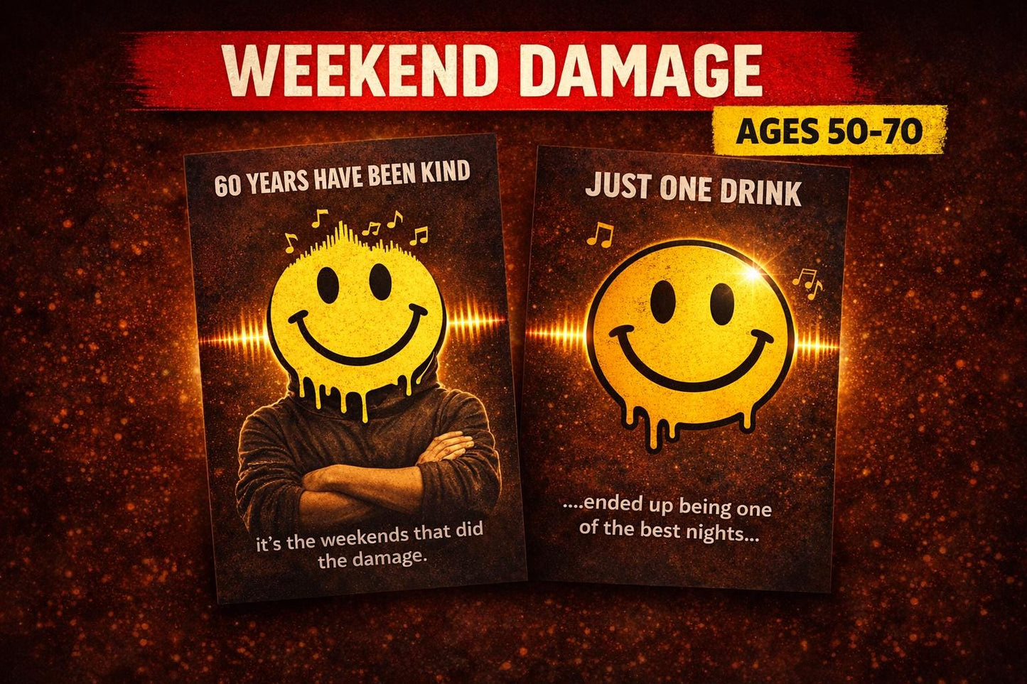 Funny Birthday Card: Just One Drink, Gen X Rave Music Lover Greeting