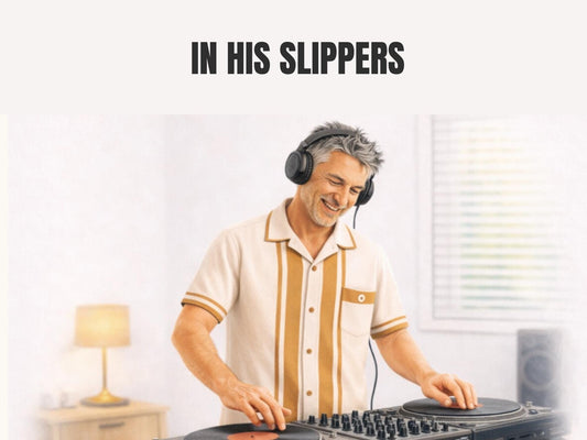 Funny DJ Dad Card: Still Dropping Beats in Slippers – Father’s Day Birthday Gift