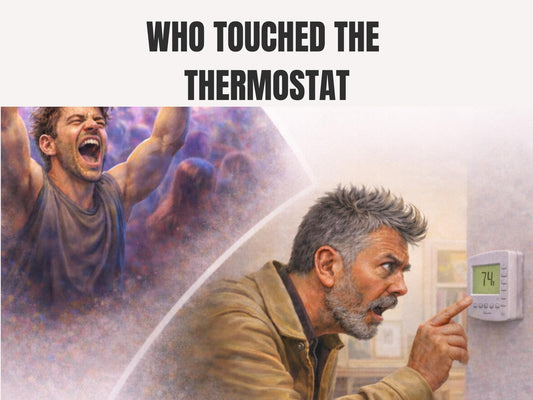 Funny Dad Card: Then & Now Thermostat Joke, Gen X Humour Birthday Card