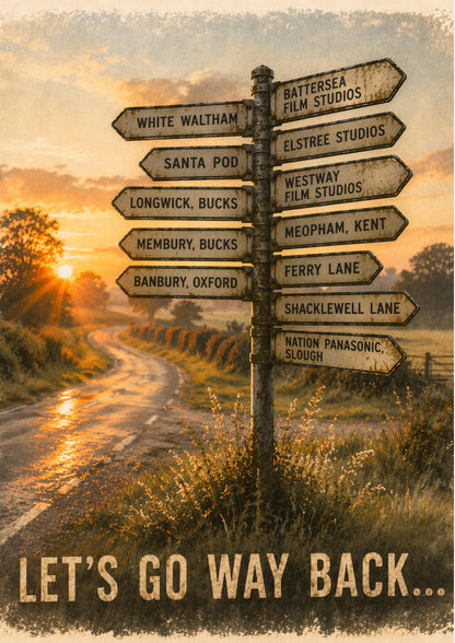 Rave Nostalgia Print * 90s Rave Locations Poster * Acid House Wall Art * Vintage Road Sign Print * Music Lover Gift