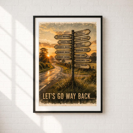 Rave Nostalgia Print * 90s Rave Locations Poster * Acid House Wall Art * Vintage Road Sign Print * Music Lover Gift