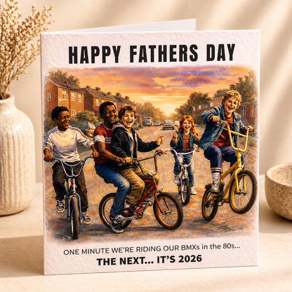 Funny Father’s Day Card from Kids * 80s BMX Nostalgia Card for Dad * Gen X Dad Birthday Card * Retro Childhood Memories * Personalised Card