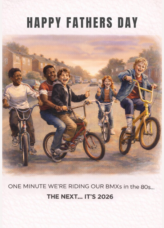 Funny Father’s Day Card from Kids * 80s BMX Nostalgia Card for Dad * Gen X Dad Birthday Card * Retro Childhood Memories * Personalised Card
