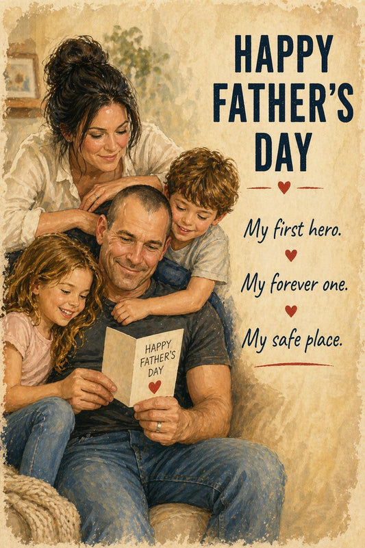 Father’s Day Card * Sentimental Dad Card * My First Hero My Forever One * Emotional Father Card * Dad Gift UK