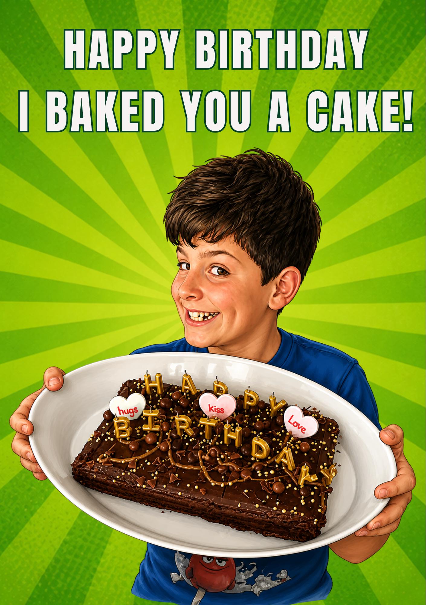 Personalised Photo Card * Custom Illustrated Greeting Card * Funny Birthday Card * Turn Your Photo Into Cartoon * Unique Gift Card
