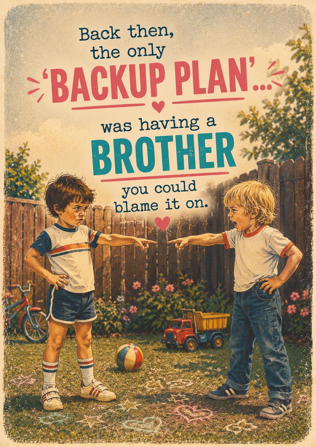 Funny Gen X Birthday Card * Brother Sister Cousin Card * Retro Childhood Nostalgia * 80s Kids Memory Lane Card * Personalised Birthday Card