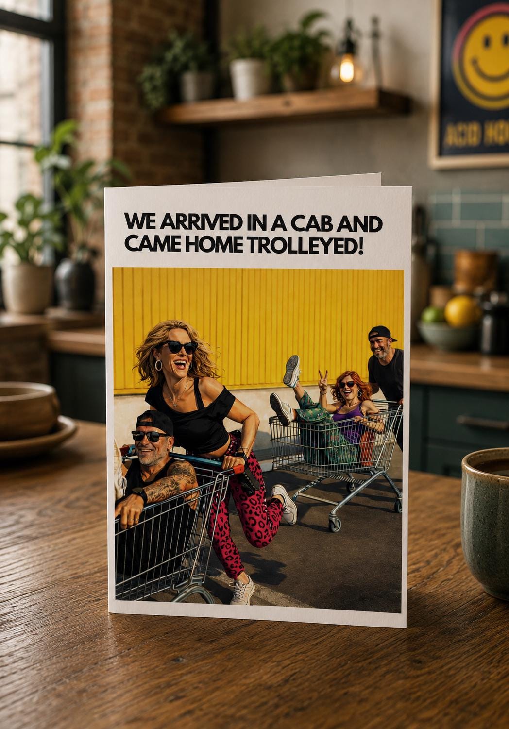 Gen X Birthday Card: Arrived in Cab, Came Home Trolleyed Humour