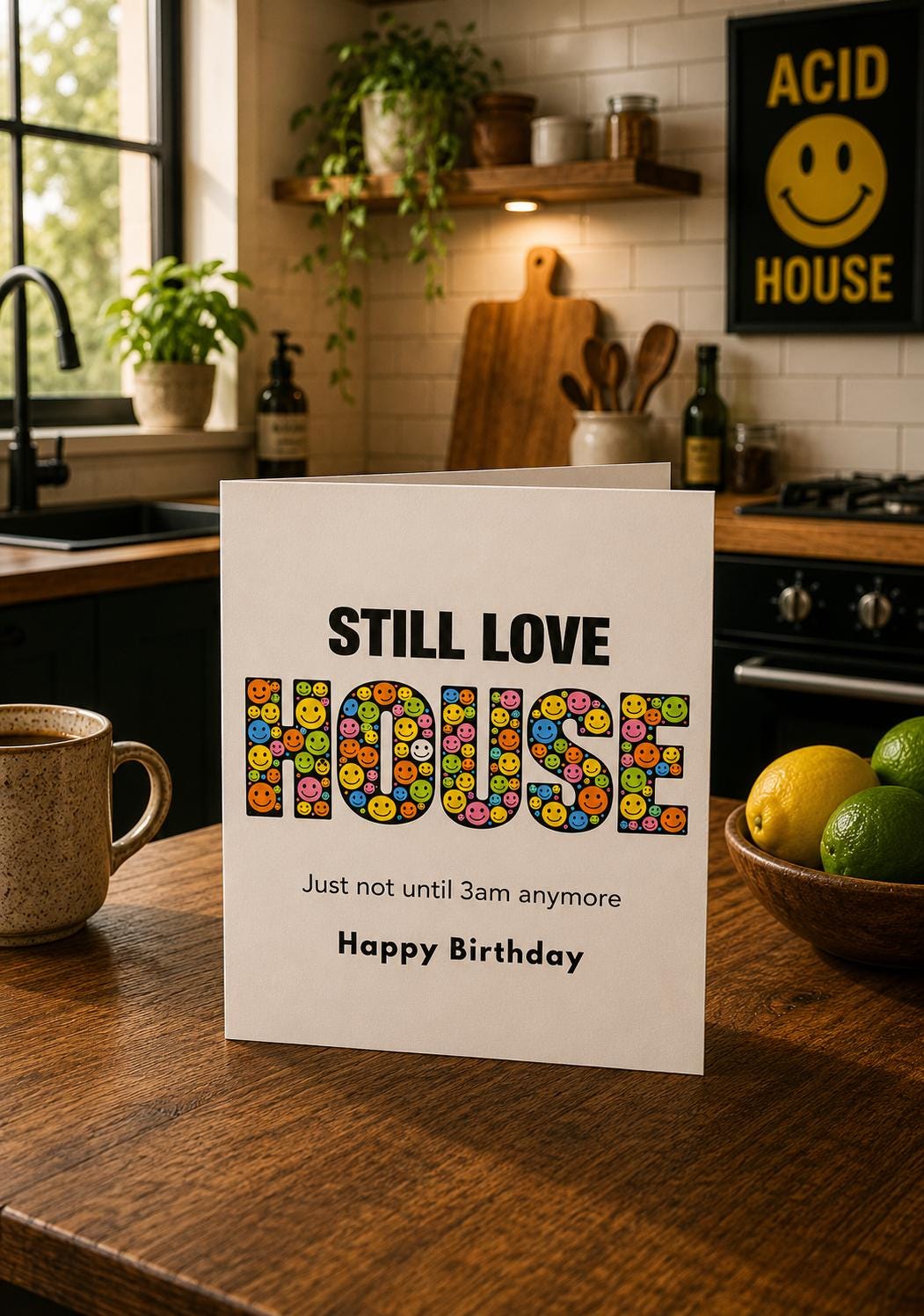 Funny House Music Birthday Card: Still Love House, Not Until 3AM Anymore