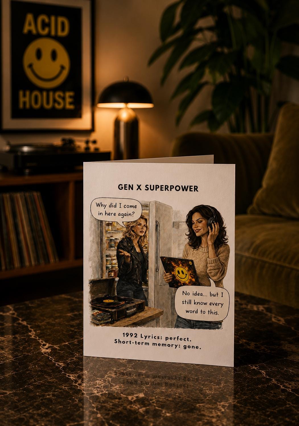 Gen X Birthday Card – 1992 Lyrics Short-Term Memory Gone, 90s Nostalgia Humour