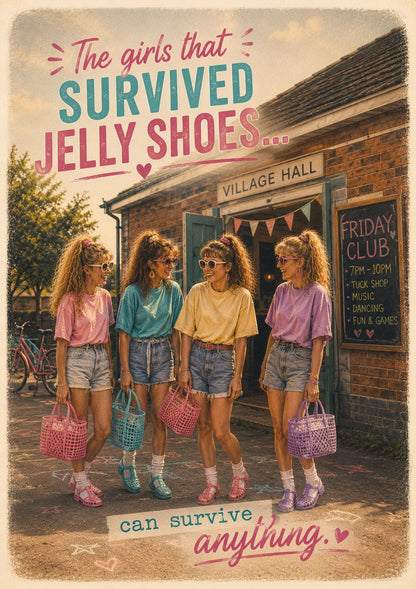 Funny Gen X Birthday Card * Jelly Shoes Nostalgia Card * 80s Girls Birthday Card * Retro Childhood Memories * Best Friend Birthday Card