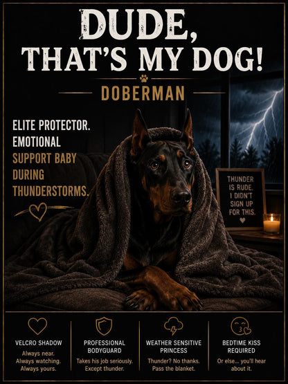 Personalised Boss Dog Card, Dude That’s My Dog, Rottweiler, German Shepherd, Doberman, Staffy, Bull