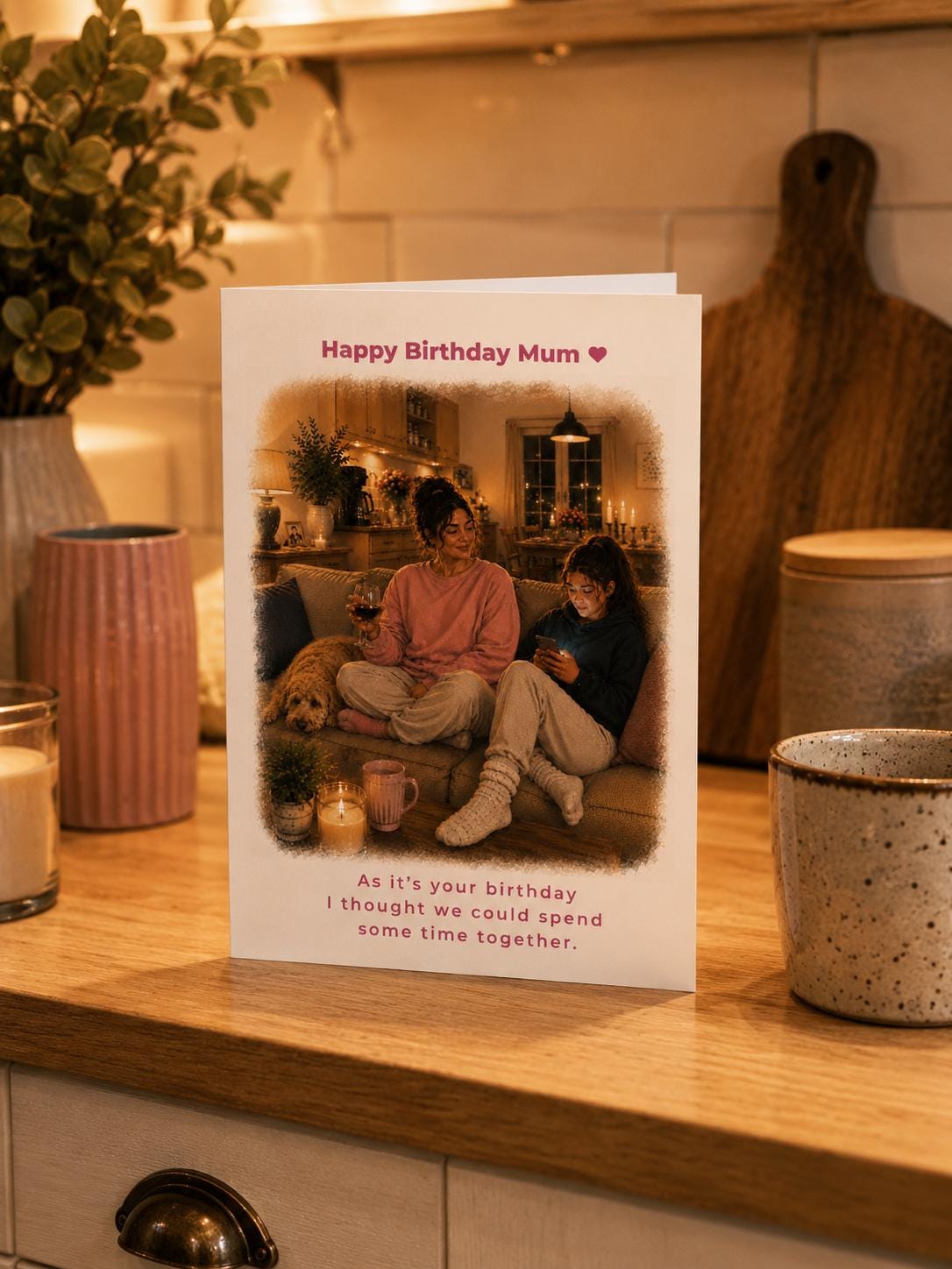 Funny Birthday Card for Mum from Daughter * Frankie’s World * Modern Family Humour Card * Quality Time Birthday Card