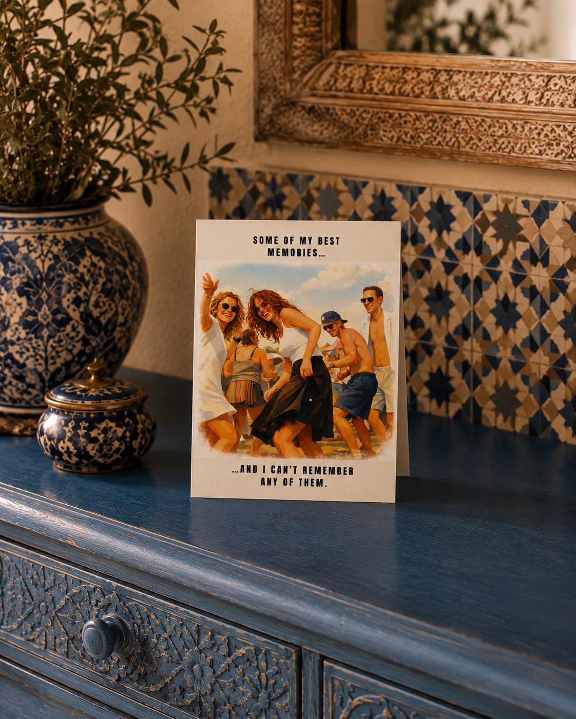 Funny Nostalgia Card: Memories I Can’t Remember, Birthday Party Card