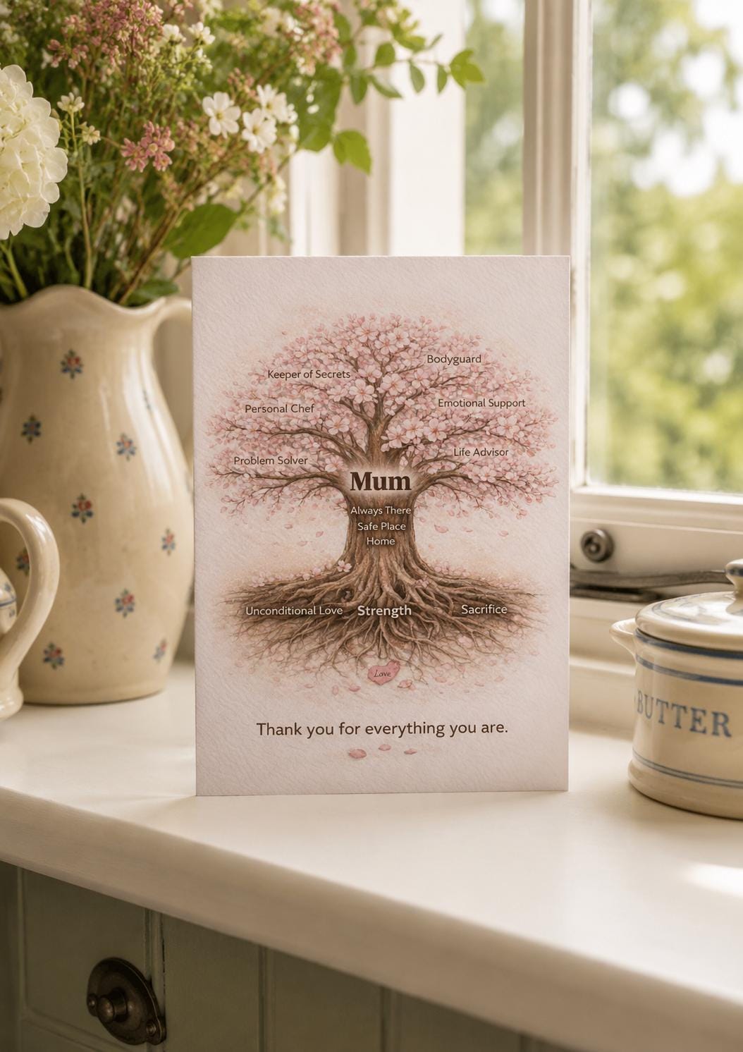Mum Tree of Life Card: Birthday, Mother's Day, Thank You – Sentimental Greeting