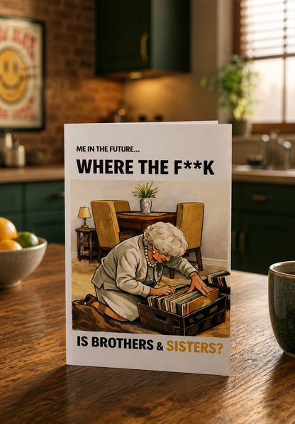 Gen X Birthday Card: Funny Sibling Joke, Nostalgia Greeting, 80s 90s Nostalgia (A5)