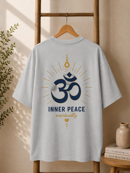 Inner Peace Eventually, Oversized Graphic T-Shirt, Premium Unisex Calm Collection Tee, Studio Gen UK