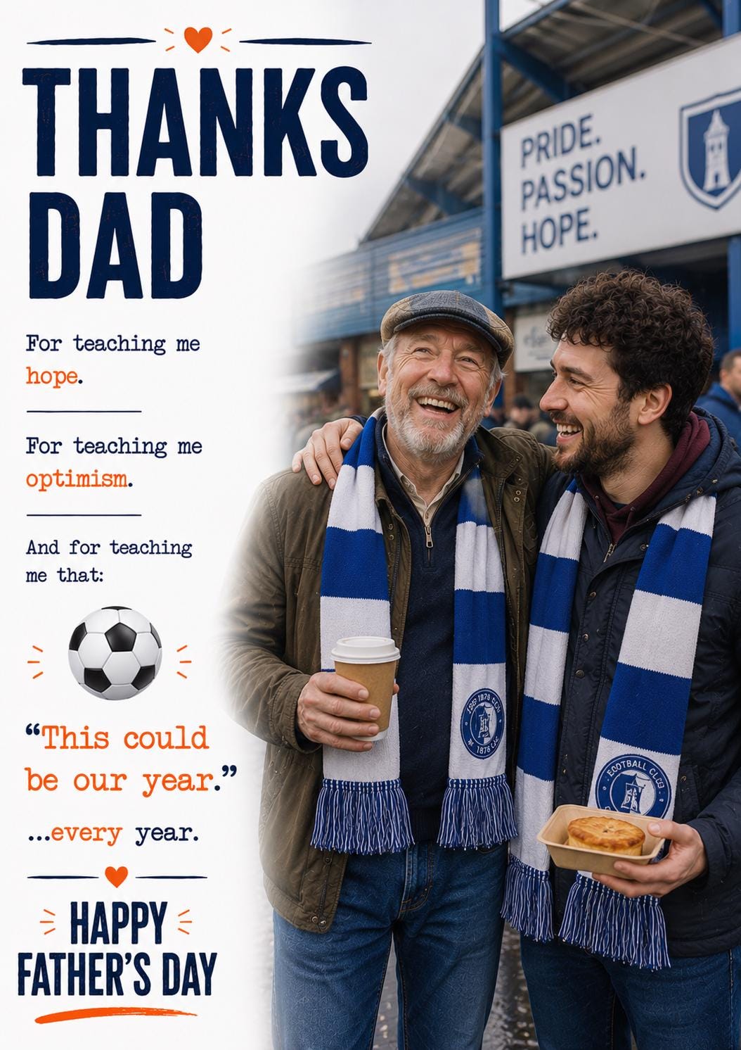 Thanks Dad Collection | Personalised Dad Card | Upload Your Photo | Fishing, Football, Golf, Rugby & Pub Designs