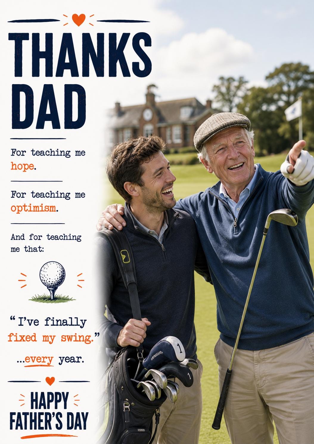Thanks Dad Collection | Personalised Dad Card | Upload Your Photo | Fishing, Football, Golf, Rugby & Pub Designs