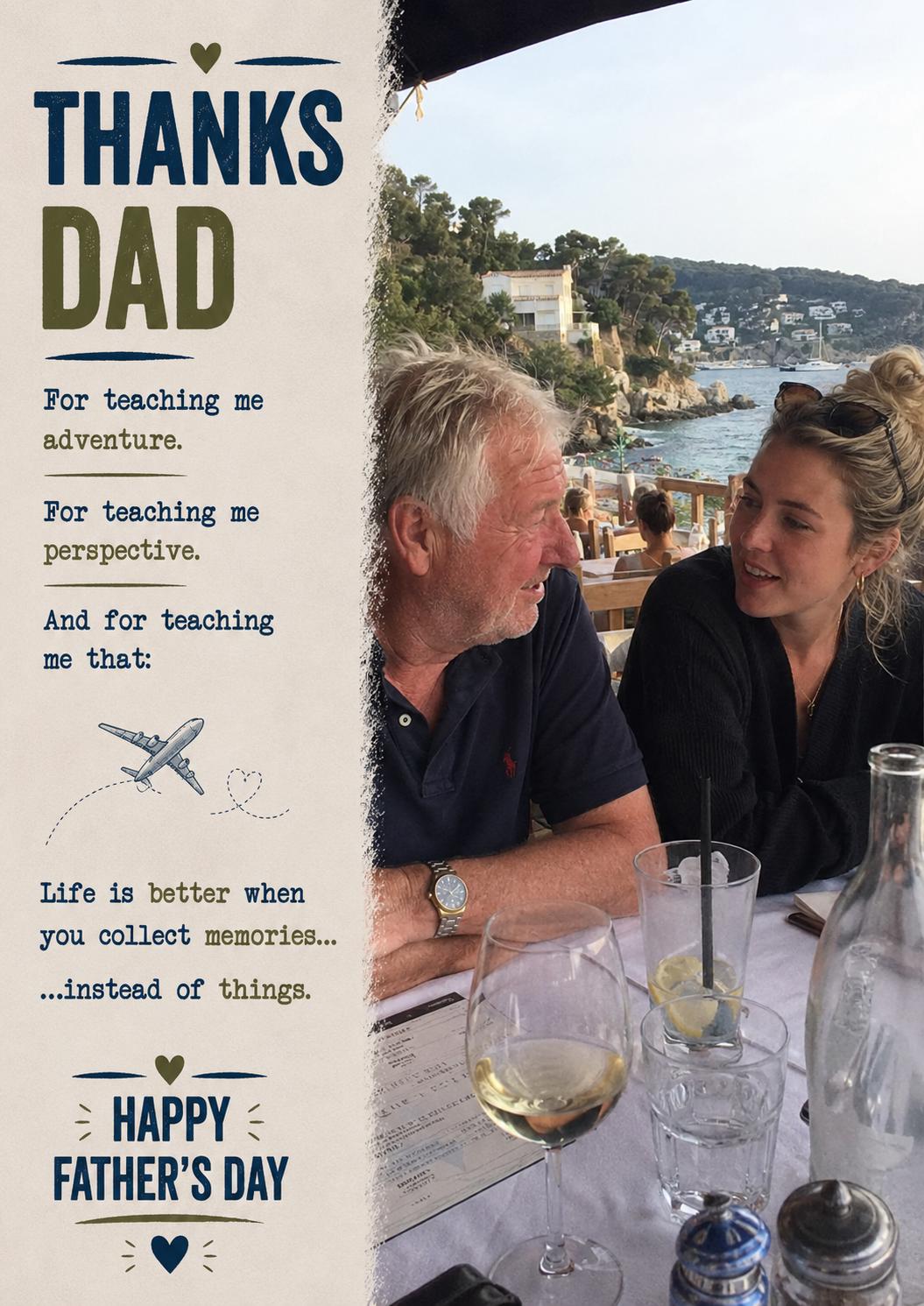 Thanks Dad Collection | Personalised Dad Card | Upload Your Photo | Fishing, Football, Golf, Rugby & Pub Designs
