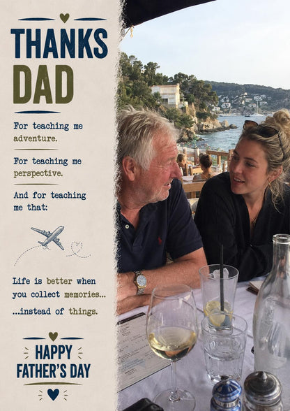 Thanks Dad Collection | Personalised Dad Card | Upload Your Photo | Fishing, Football, Golf, Rugby & Pub Designs