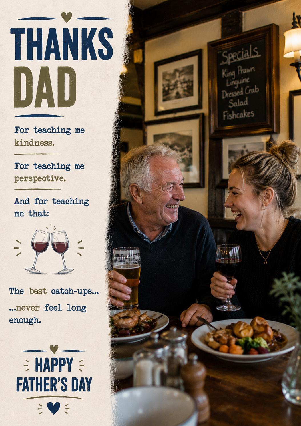 Thanks Dad Collection | Personalised Dad Card | Upload Your Photo | Fishing, Football, Golf, Rugby & Pub Designs
