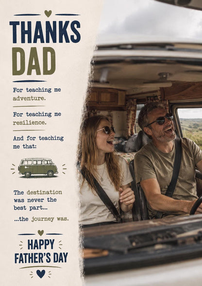Thanks Dad Collection | Personalised Dad Card | Upload Your Photo | Fishing, Football, Golf, Rugby & Pub Designs