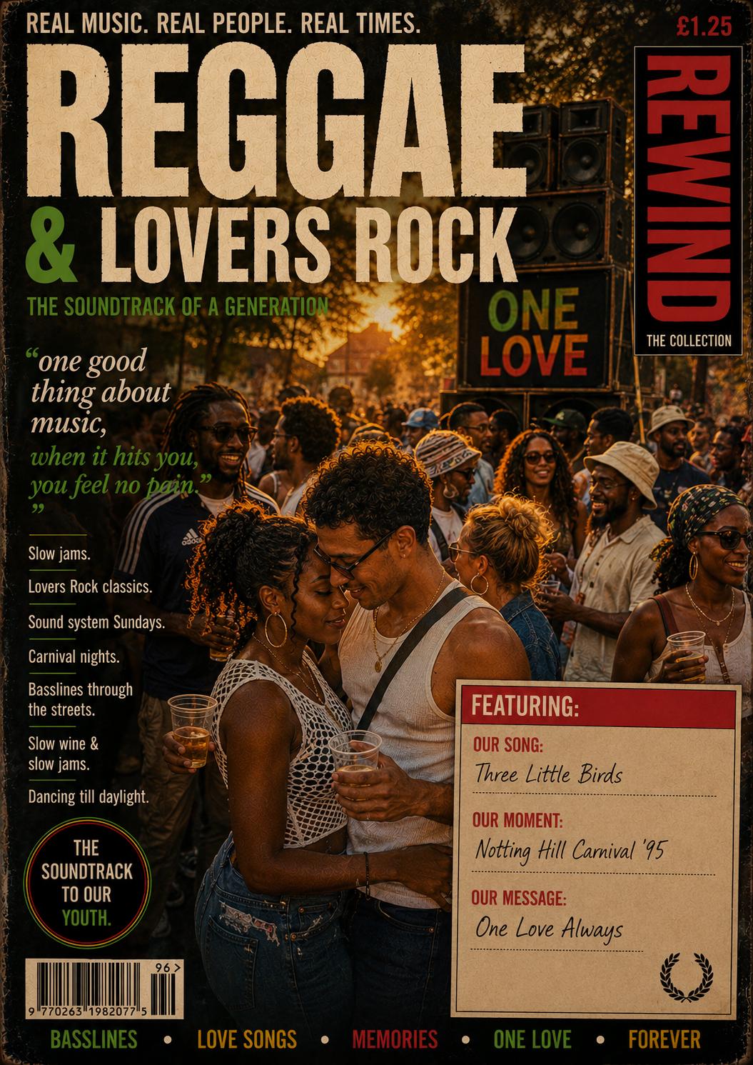 Personalised Reggae Card, Lovers Rock Anniversary Card, Music Lovers Birthday Gift, Our Song Card