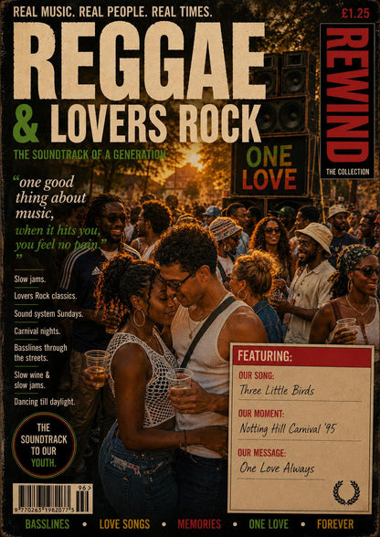 Personalised Reggae Card, Lovers Rock Anniversary Card, Music Lovers Birthday Gift, Our Song Card