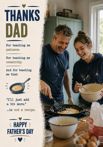 Thanks Dad Collection | Personalised Dad Card | Upload Your Photo | Fishing, Football, Golf, Rugby & Pub Designs