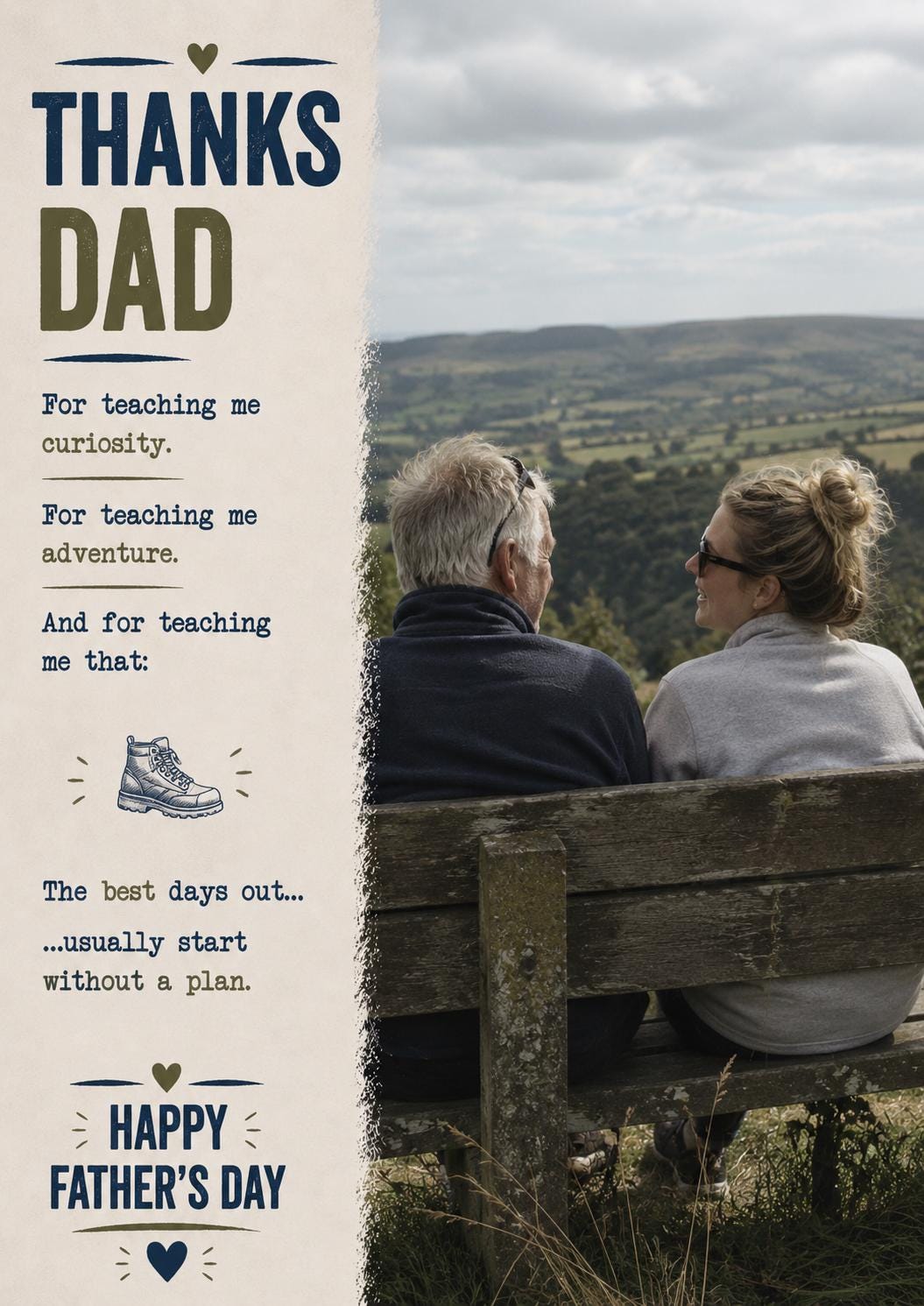 Thanks Dad Collection | Personalised Dad Card | Upload Your Photo | Fishing, Football, Golf, Rugby & Pub Designs