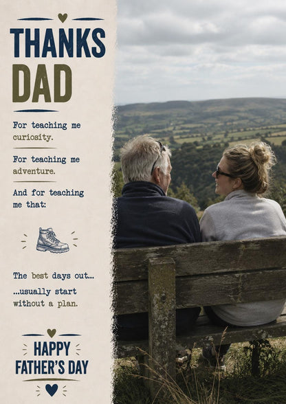 Thanks Dad Collection | Personalised Dad Card | Upload Your Photo | Fishing, Football, Golf, Rugby & Pub Designs
