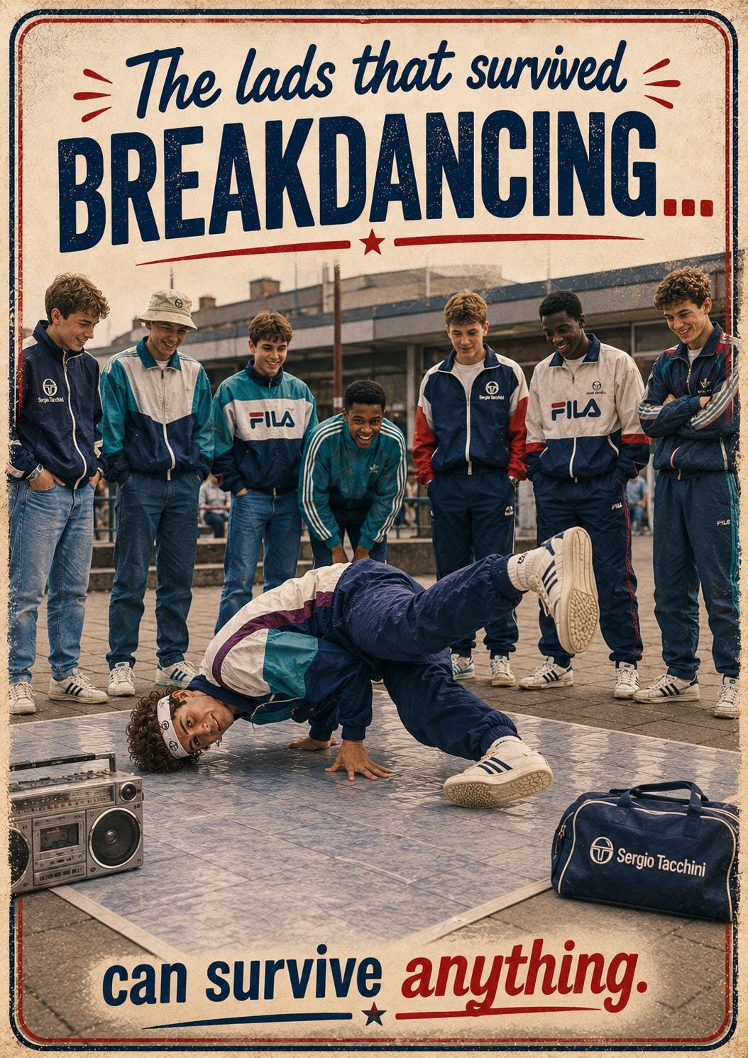 Breakdancing Greeting Card, Gen X Nostalgia, Funny 80s Birthday Card, Breakdance Generation Card, Retro Friendship Card, 80s Street Dance