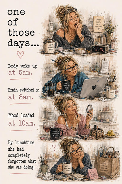 One Of Those Days Card | Funny Mum Card, Busy Mum Birthday Card, Card For Her, Family Card, Relatable Mum Life