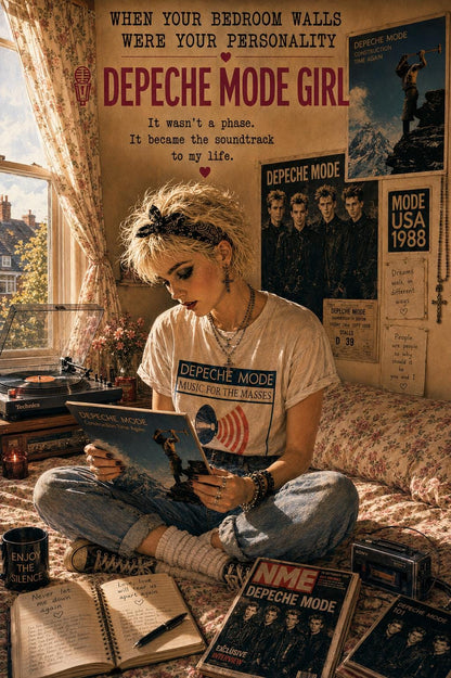 Bedroom Walls | Personalised Music Fan Card, 80s & 90s Teen Bedroom Memories, The Cure Wham Madonna Bros Take That Duran Duran