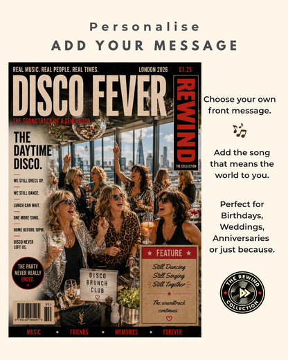 Personalised Disco Birthday Card, 70s Disco Gift, Saturday Night Disco Card, Disco Music Lover Gift, 1970s Birthday Card
