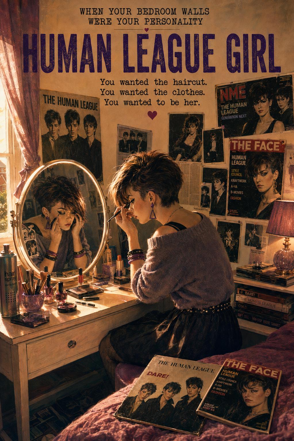 Bedroom Walls | Personalised Music Fan Card, 80s & 90s Teen Bedroom Memories, The Cure Wham Madonna Bros Take That Duran Duran