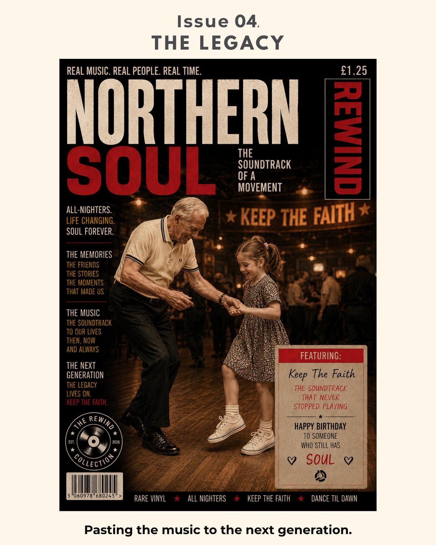 Personalised Northern Soul Card, Choose Your Rewind Cover, Our Song Birthday Card, Anniversary Gift, Keep The Faith, Music Lover Gift