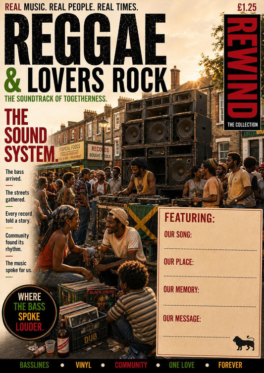 Personalised Reggae Sound System Birthday Card, Lovers Rock Gift, Reggae Music Gift, Sound System Culture Card, Caribbean Gift
