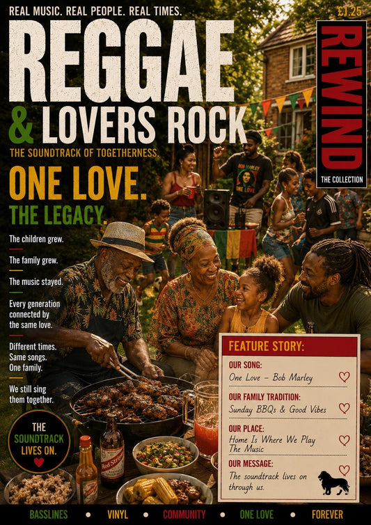 Personalised Reggae Family Birthday Card, One Love Gift, Reggae Lovers Rock Card, Caribbean Family Gift, Legacy Keepsake