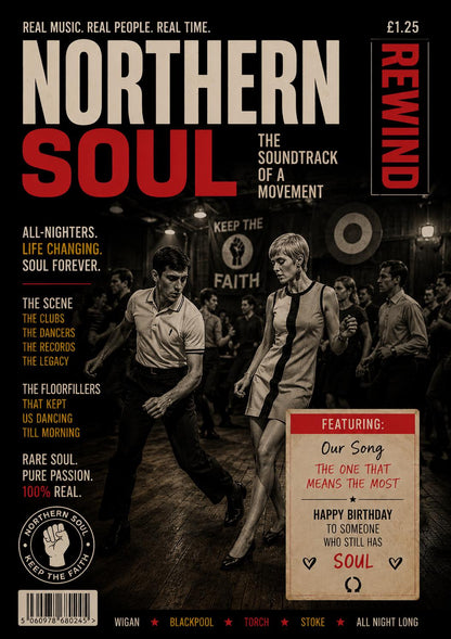 Personalised Northern Soul Birthday Card, Northern Soul Gift, Wigan Casino Gift, Keep The Faith Card, Soul Music Fan Gift