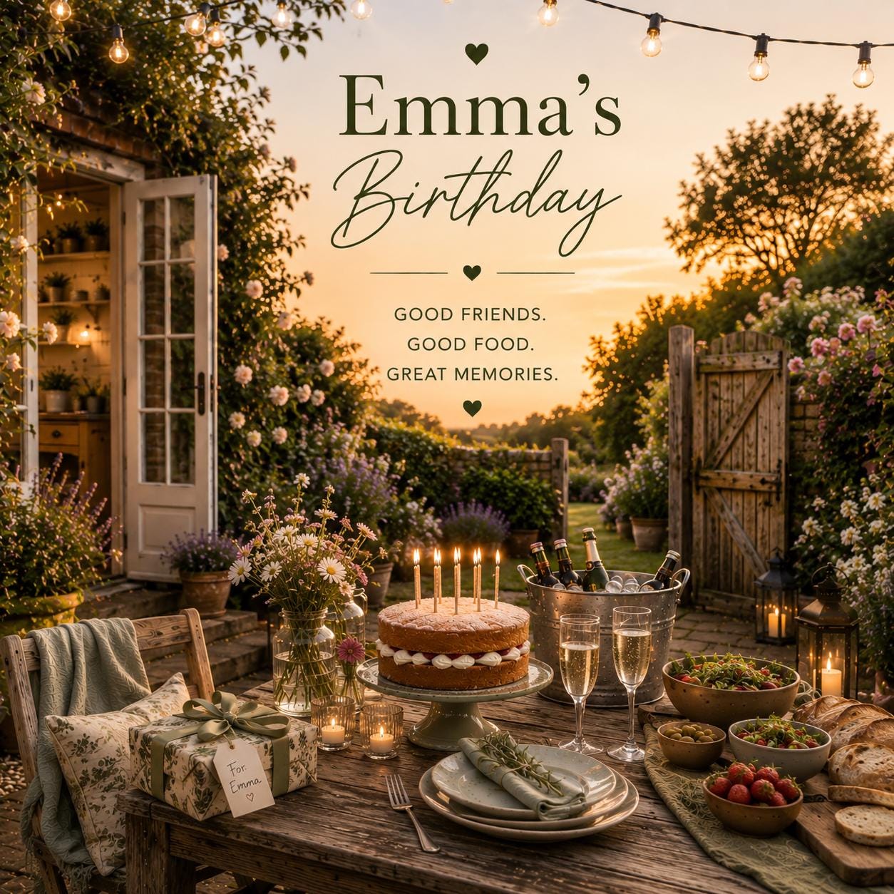 Personalised Invitations, Garden Party, Birthday, BBQ, Retirement & Celebration Invites, Choose Your Favourite Scene, Pack of 10